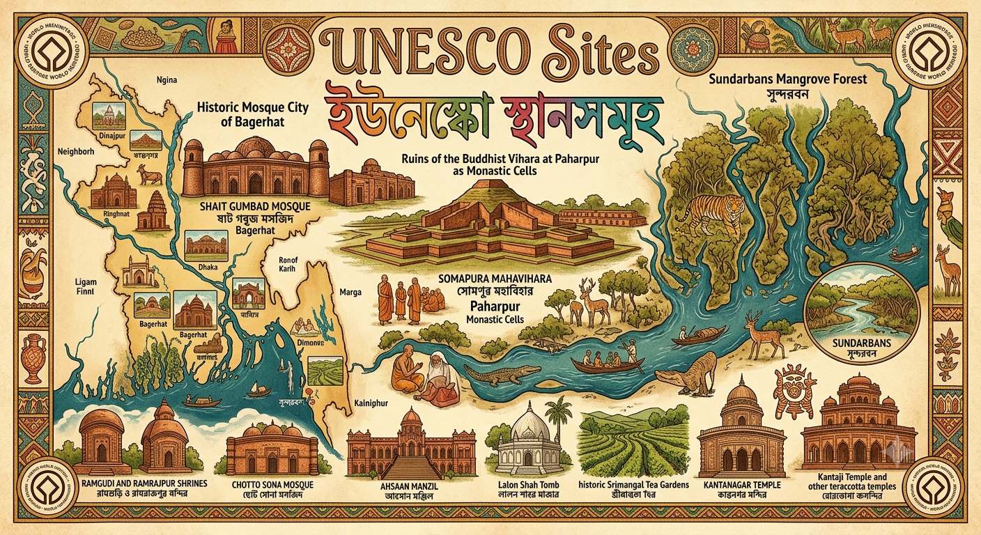 🌐 ইউনেস্কো স্থানসমূহ